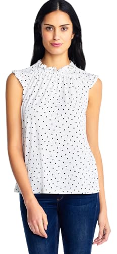 Image of Adrianna Papell Women's Ruffle Mock Neck Tank