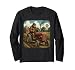 Funny Bigfoot Farmer Tractor Vintage Country Fathers Day Long Sleeve T-Shirt