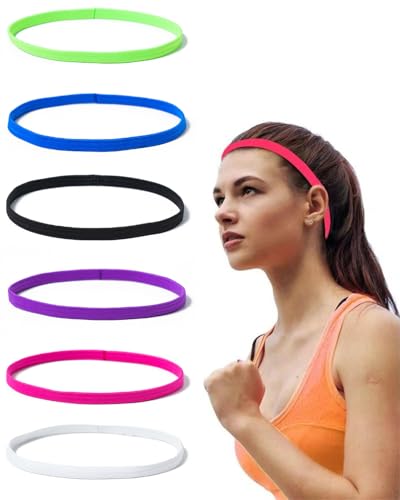 MYGLOAR 6PCS Diademas Deportivas para niño, Cintas para el Pelo para Hombre, Diademas Deportivas para niños, Diademas de fútbol para niños, Cintas para el Pelo elásticas para niños, Finas