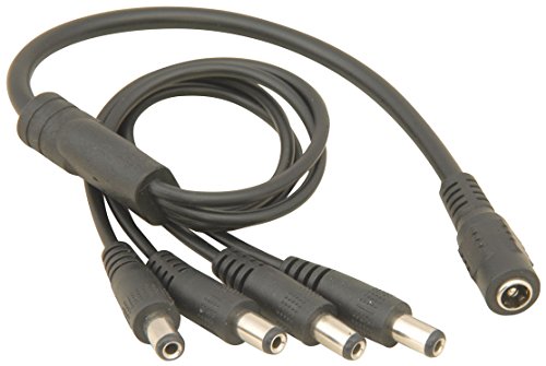 JnDee Câble répartiteur 1 connecteur jack femelle et 4 connecteurs jack mâle pour alimentation de surveillance vidéo 3V 6 V 9 V 12 V et 24 V Cover