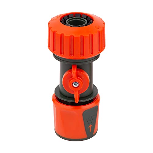 Mivos 2 x quick connector with regulating valve for 3/4 inch (20 mm) water hose, hose coupling with ball valve - Image 4