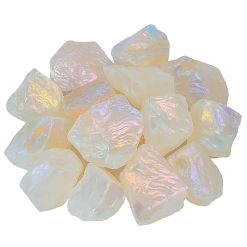 Image of Amazing Gemstone Angel Aura Quartz Raw Crystals and Healing Stones, Natural Rocks for Meditation - DIY Raw Stones and Crystals, 2 Pieces