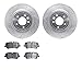 Dynamic Friction Company Rear Brake Rotors-Drilled and Slotted-Silver with 5000 Euro Ceramic Brake Pads 7602-11025