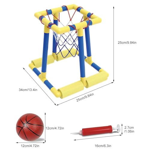 Canasta de baloncesto para piscina infantil juego flotante y aro de agua exterior 6