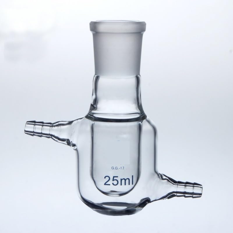 Matraz de vidrio de alto contenido en borosilicato Uso del laboratorio del vidrio de borosilicato de la pared gruesa del solo frasco de reacción vestido del cuello(250ml Caliber 24mm)