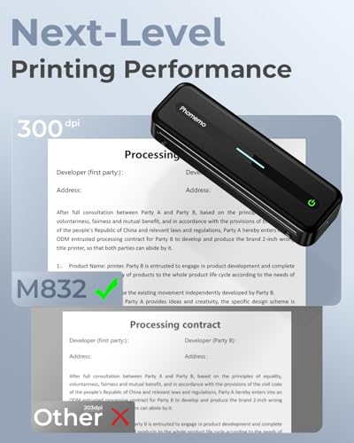 Phomemo JP*PH-M832-BK Portable Printers Wireless thumb #1