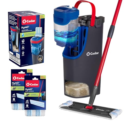 O-Cedar H2prO Flat Mop System with 2 Mop Head...