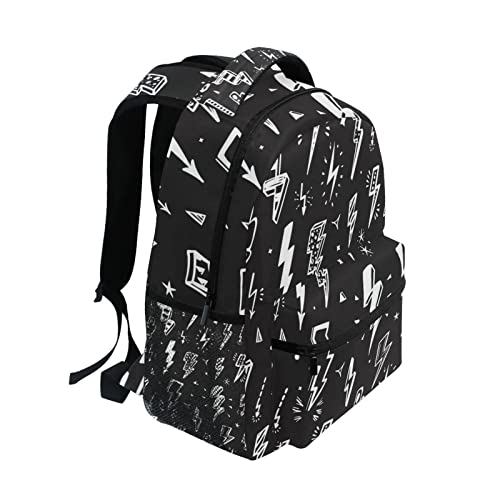 Lightning Bolts Boys Girls Kids School Backpacks Bookbag, Elementary School Bag Travel Backpack Daypack2