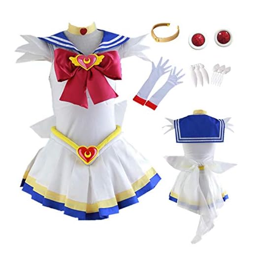 MANMICOS Disfraz de anime para cosplay de talla EE. UU., Super S, traje de Halloween (6XS)