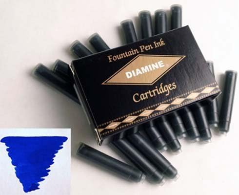 Diamine Refills Sapphire Blue Pack of 18 Fountain Pen Cartridge - DM-8034