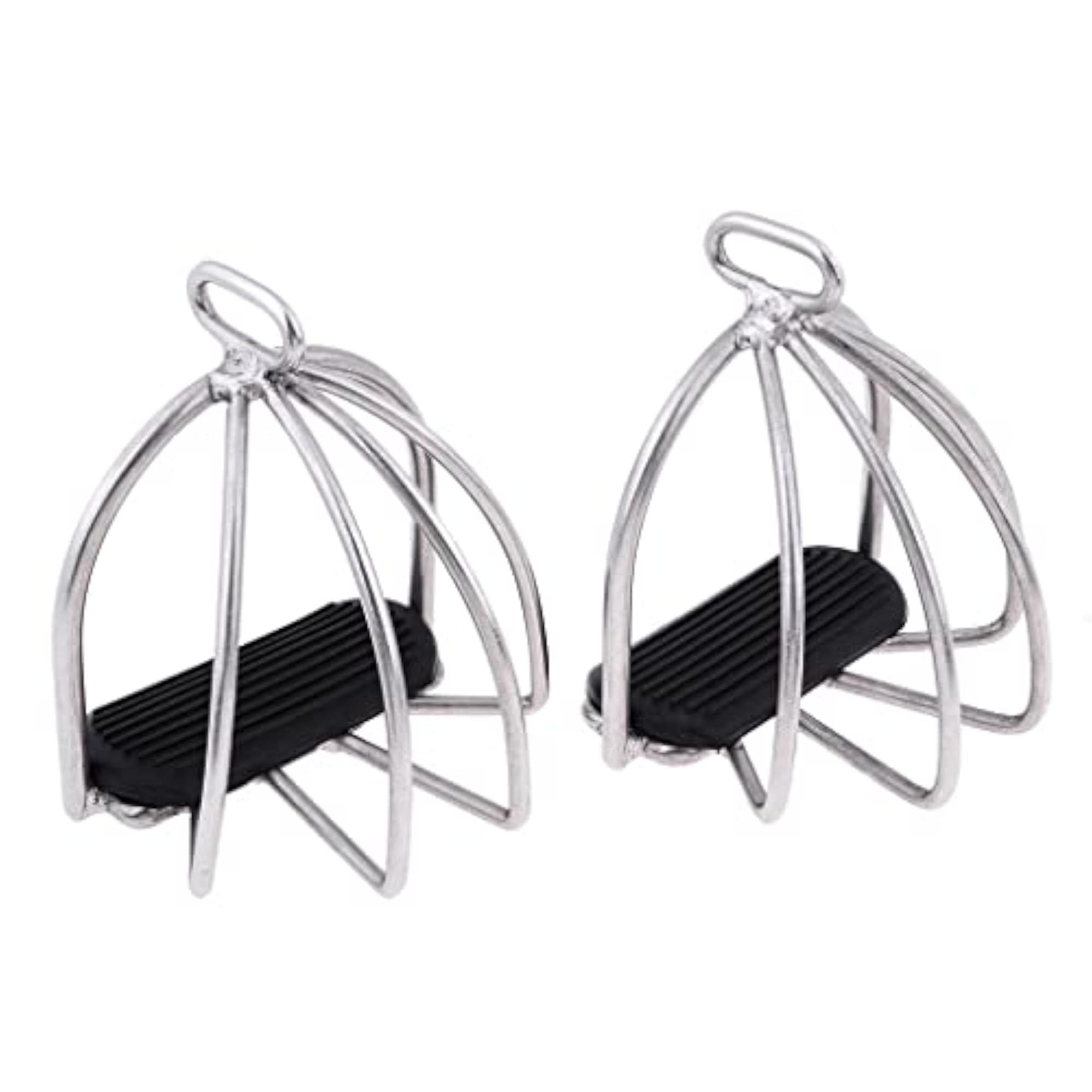 Stainless Steel Safety Cage Bendy Horse Riding Stirrups