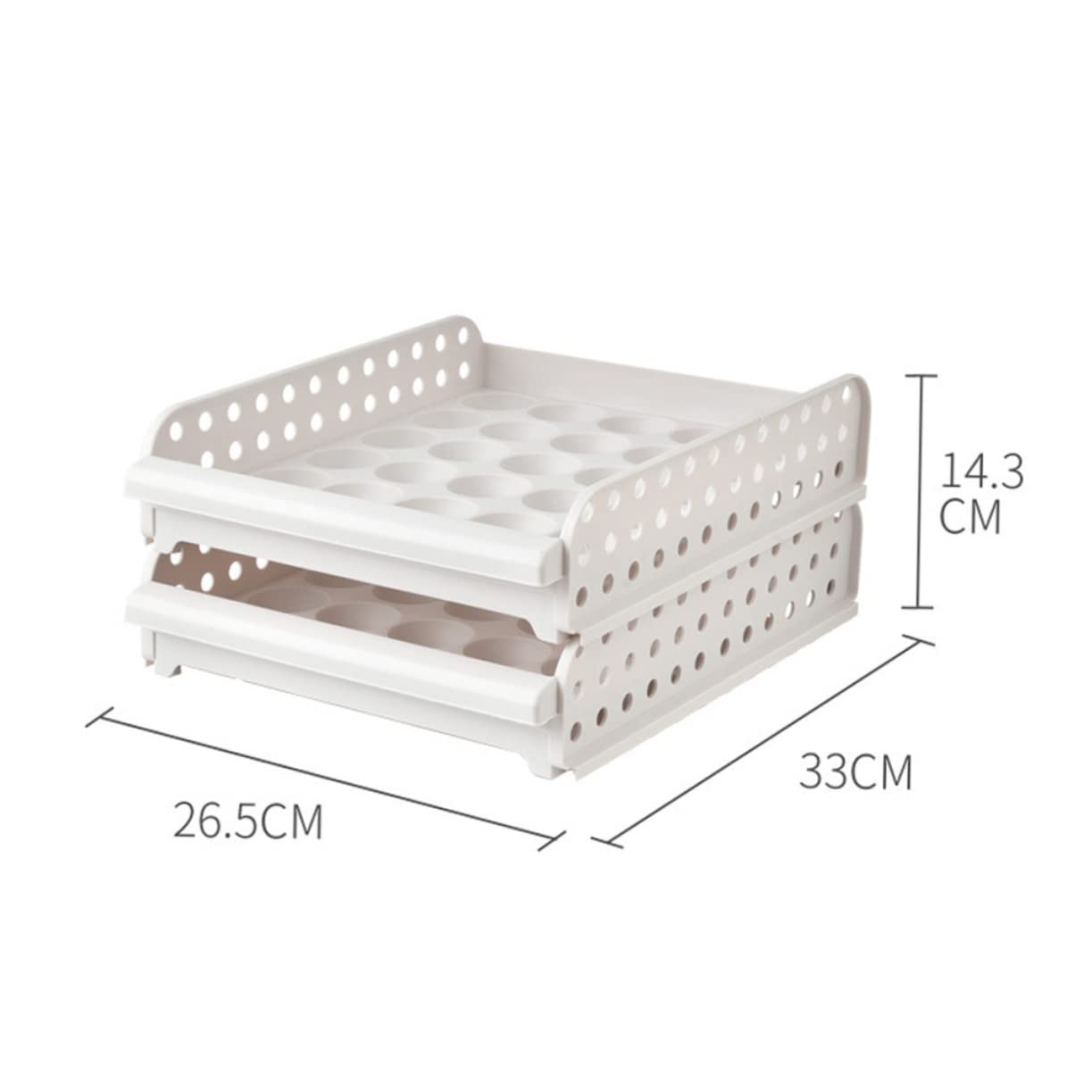 Hemobllo Korb Stapelbar 30 Eier Lagerung Container Tablett Nut Befestigung Platzsparend Organizer Für Küche