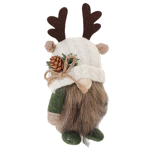 MERRYHAPY 鹿の角付きノーム人形 クリスマスデコレーション 室内用 テーブルセンター 冬季ホリデーオーナメント ベッドルームやリビングの飾り