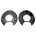 TRQ Rear Brake Rotor Backing Plate Dust Shield Set Direct Fit for BMW X3 X4