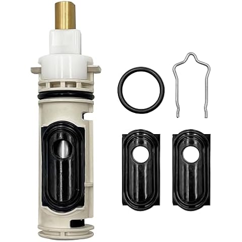 1222 One-Handle Faucet Cartridge Kit Replacement for Moen Posi-Temp Tub Shower and Shower Only Configurations, Brass and Plastic Cover
