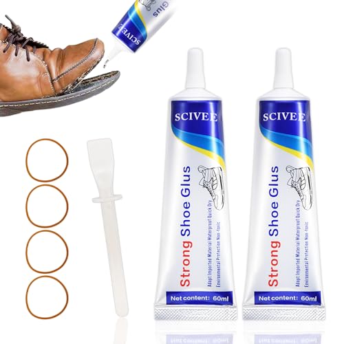 Cola Zapatero Profesional, 2 Piezas Transparente, Impermeable para Reparar Todo tipo de Zapatos Usados, Botas, Cuero