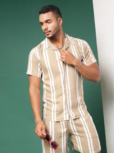Image of Rigo Printed Co-Ord Set for Men | Casual Shirt & Shorts Night Suit Set | Lounge-wear Nightdress Pajama Set for Mens & Boys | Night Wear, Beach Wear, Vacation Wear Outfit