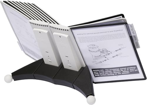 Soporte de mesa Sherpa Durable con paneles de visualización para organizar recetas y catálogos