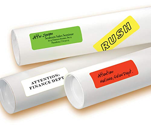 Avery Removable Print or Write Color Coding Labels, 1 x 3 Inches, 200 Labels (5481), Assorted Color (Neon Green/Neon Orange/Neon Red/Neon Yellow)