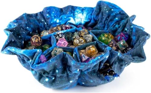 Metallic Dice Games FanRoll Würfelbeutel mit Samtfach, Galaxie, Rollenspiel, Würfelzubehör für Dungeons and Dragons
