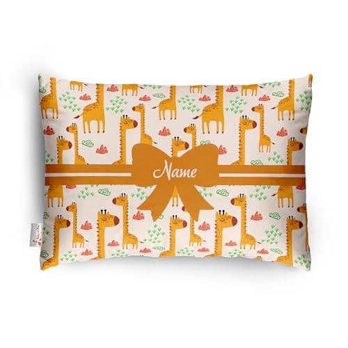 Image of Personalised Premium Baby Pillow - Super Soft Cotton Cushion for Kids (1 Month-5 Years), Cute Cartoon & Animal Prints, Neck Support, Head Shaping Pillow for Baby Sleep & Bedtime Comfort