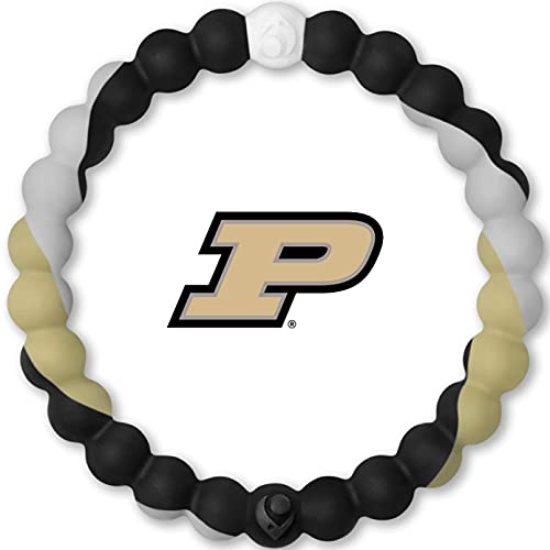Lokai Purdue University Boilermarkers, SIlicone Bead Bracelet for Men and Women, Large, 7 Inch