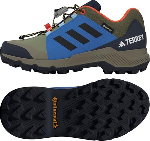 Adidas Unisex - Bambini E Ragazzi Terrex Gore-Tex Hiking Shoes Kids, Tent Green/Core Black/Ray Blue, 32 Eu - 9