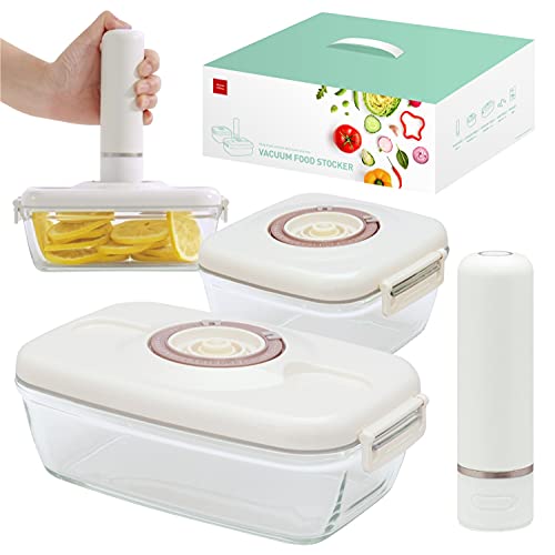 MaisonDebora 真空保存容器セット 電子レンジ オーブン 対応 真空保存 吸引 自動ストップ機能 食材 タッパー 真空保存容器 セット メゾンデボラ MD-SF10