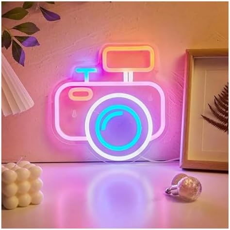 Luz de Diseño de Digital Bonita Cámara, Letrero De Neón, Luz LED ...