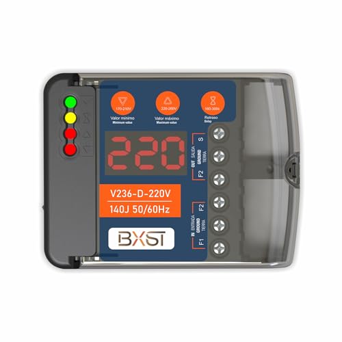 BXST Heavy Duty Wiring Surge Protector with LED Display Adjustable Voltage & Delay Protection, 220V...