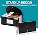H4D Check Size 13 Pocket Expanding File Folder, Accordion File Organizer Wallet Case for Coupon Receipt Storage, 10 x 5.5 inches, Black