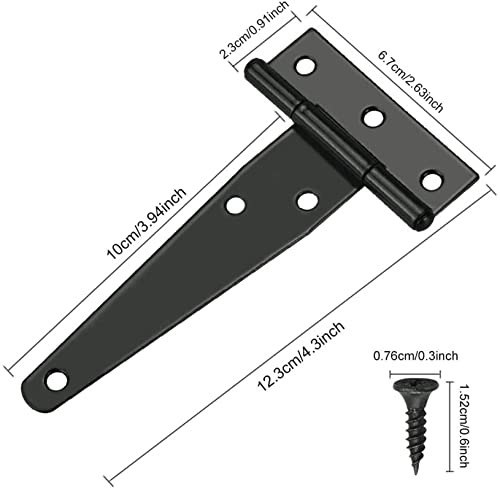 Charnière en T fendue portant porte triangulaire de 5 pouces à haute stabilité - 7