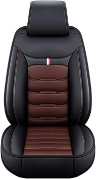 Universal Seat Covers, Mazda MX-30 Synthetic Leather Seat Covers, Airbag Compatible, Seat Protection, 2-Seater Car Seat Covers, Standard Version, Black Coffee