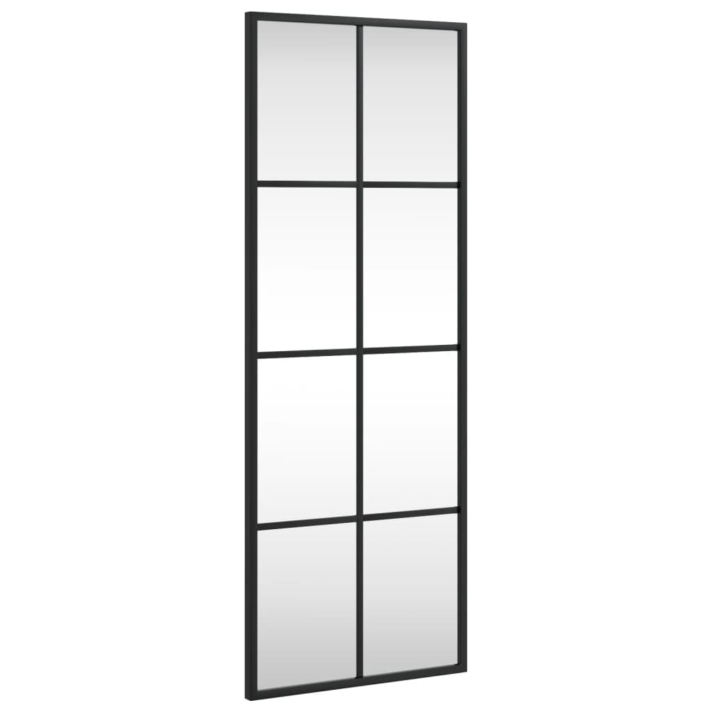 KGHFDVB Minimalistic Black Wall Mirror 30x80 cm, Rectangle Iron Frame, Vertical or Horizontal Hanging for Bedroom, Living Room, Bathroom