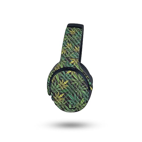 Image of MightySkins Carbon Fiber Skin Compatible with Skullcandy Crusher ANC 2 - Cannabis Culture | Protective, Durable Textured Carbon Fiber Finish | Easy to Apply
