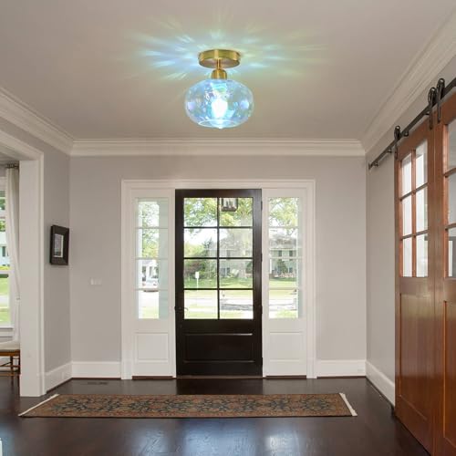 7.9″ Small Semi Flush Mount Ceiling Light,Rainbow Hallway Light Fixtures by Luafac - Used condition - Image 9