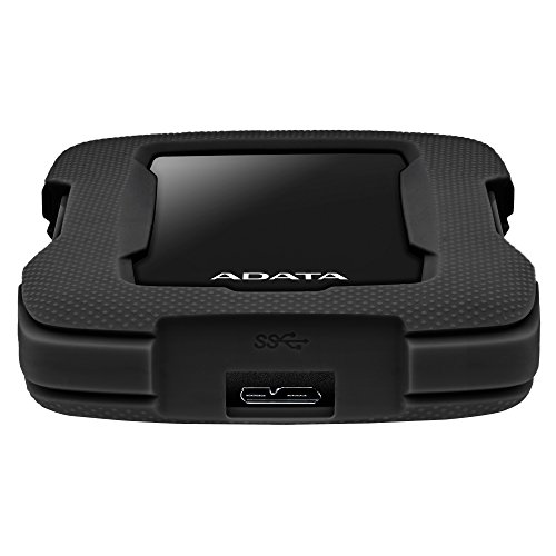 Image of ADATA HD330 4TB Tough Thin Sleek Rugged External Hard Drive with Shock Sensors (Black)