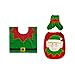 BESPORTBLE 3 Pcs Christmas Toilet Seat Cover and Rug Set Elf Bathroom Decoration Set Toilet Mat Toilet Seat Lid Cover for Christmas Home Bathroom Decor
