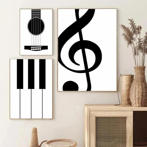 Affiche minimaliste instrument musique toile decoration salon 70x100cm
