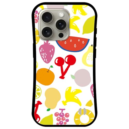 iPhone 17 Pro Max 用 ケース MagSafe 対応 カバー アクリル TPU Qi充電 吸着 磁石 マグネット 耐衝撃 バンパー ワイヤレス充電 マグセーフ アイフォン17プロマックス ifa037-y 北欧 フルーツ