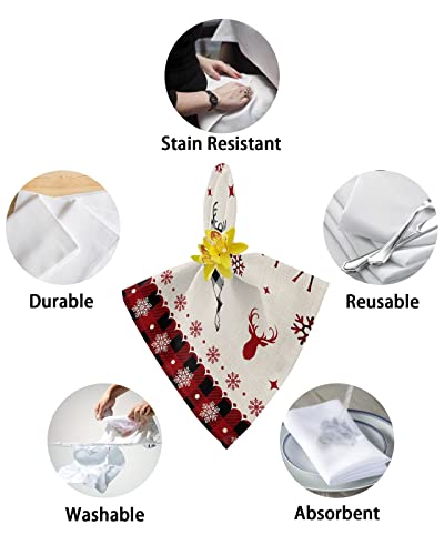 Set de 4 Servilletas de Tela Navideñas Reutilizables 50.5x50.5 cm miniatura 6