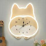 Horloge murale avec chien lumineux