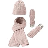 Ya en mundofriki.es: GWAWG Juego de gorro y bufanda para mujer, conjunto grueso 3 en 1 de invierno, suave, cálido, gorro de punto largo, bufanda, guantes, para caminar, ir de compras, esquí, pesca, camping, rosa, talla