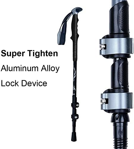 Carbon Fibre Trekking Sticks Poles Adjustable Antishock and Quick Lock System Ultralight Telescopic Thickened Outer Lock Trekking Pole