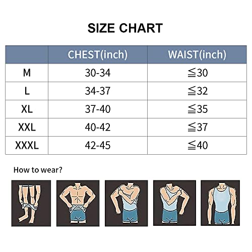 Hanerdun Mens Slimming Shirt Body Shaper Vest Compression Shirt Tummy Control Shapewear Abdomen Undershirt #TOP5