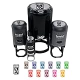 Prescription Pill Bottle Medicine Self-Inking Rubber Stamp Ink Stamper for Stamping Crafting Planners - 1/2 Inch Mini - Red Ink