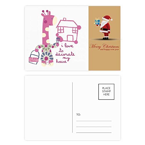 Cartes postales motif girafe rose pour réussir vos invitations de fête enfantine