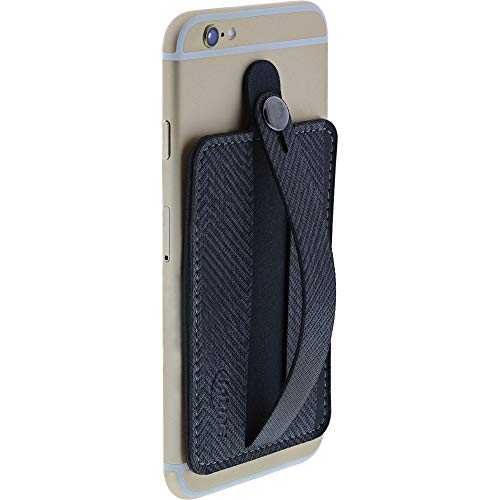 Preisvergleich Produktbild InLine 55265 Smartphone Kreditkartenetui, Finger Halterung, selbstklebender Handygriff, Smartphonehalter, Selfie Handyhalter, dunkelgrau
