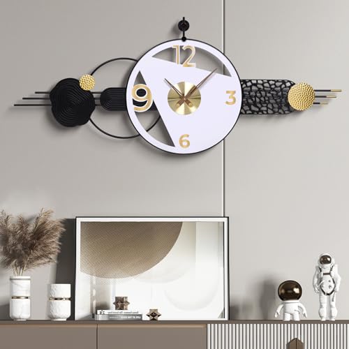 AXAORIRA Housewarming Gift Idea: 51x21 Inch Large Modern Wall Clock,