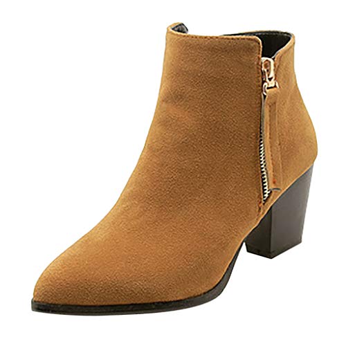 Fashion Retro Womens Flats Comfortable Low-heeled Non-Slip Shoe Short Ankle Boot